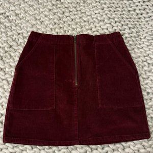 Wild Fable maroon corduroy skirt - 8